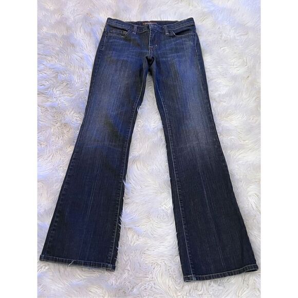David Kahn Black Distressed Flare Leg Jeans Size 27 - Picture 1 of 4